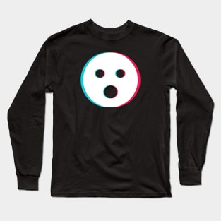 TikTok O Oh emoji smiley White Long Sleeve T-Shirt